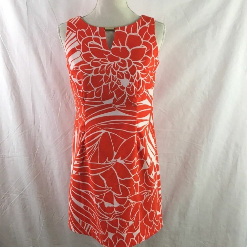 Ronni Nicole Orange and White Poly/ Spandex Dess 4P